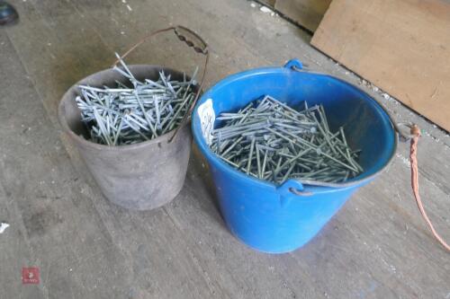 2 BUCKETS OF 4'' GALVANISED NAILS