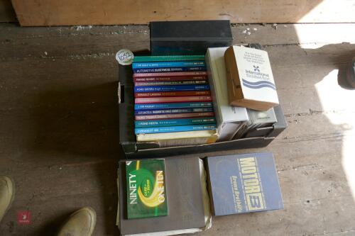 BOX OF CAR BOOKS AND MANUALS