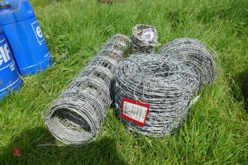 4 PART ROLLS OF BARBED/STOCK WIRE