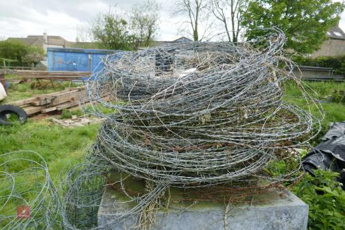 QTY OF BARBED WIRE AND STOCK NETTING