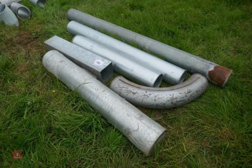 6 LENGTHS OF GALVANISED DUCTING