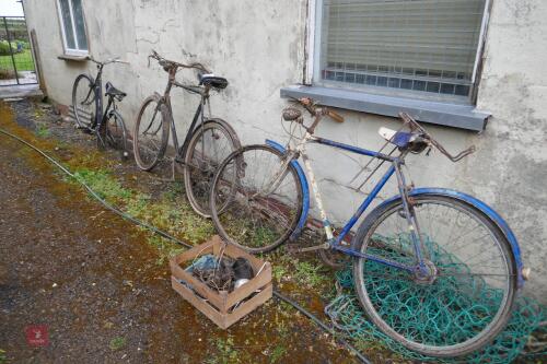 3 VINTAGE BICYCLES AND SPARES