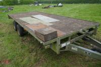 IFOR WILLIAMS TWIN AXLE FLATBED TRAILER - 16