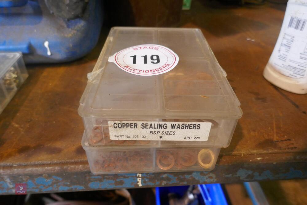 2 BOXES OF COPPER SEALING WASHERS