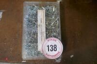 BOX OF ZINC PLATED SELF TAP SCREWS - 2