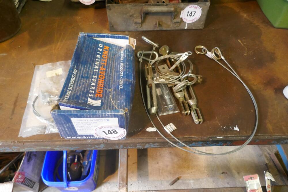 BOX OF TRAILER BRAKE SPARES