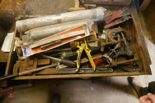 TRAY OF WORKSHOP TOOLS