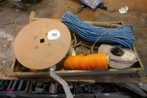 TRAY OF ROPE, ELECTRIC WIRE ETC