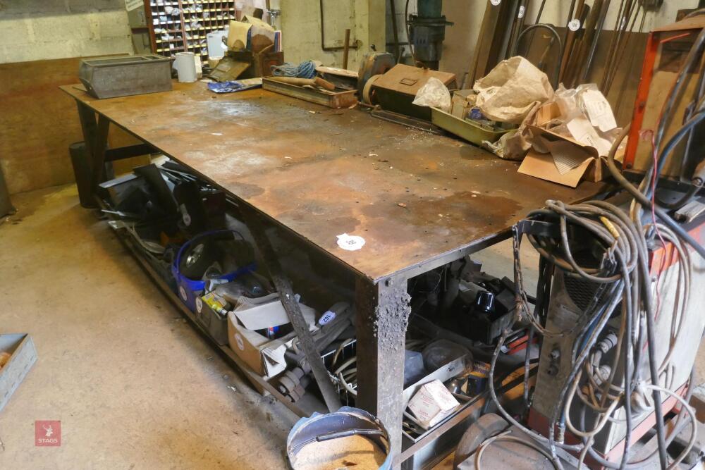 LARGE METAL WORKSHOP TABLE