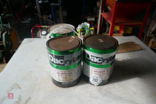 3 CANS OF DACRYLATE PAINT