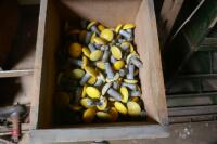 WOODEN BOX OF PLASTIC CAPPED BOLTS - 2