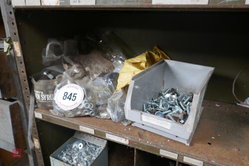 VARIOUS BAGS & TUBS OF NUTS, BOLTS