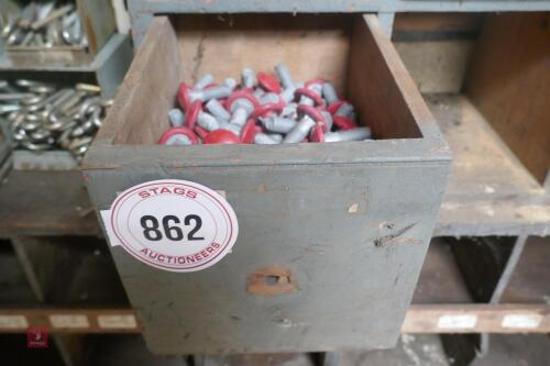 DRAWER OF PLASTIC CAPPED BOLTS