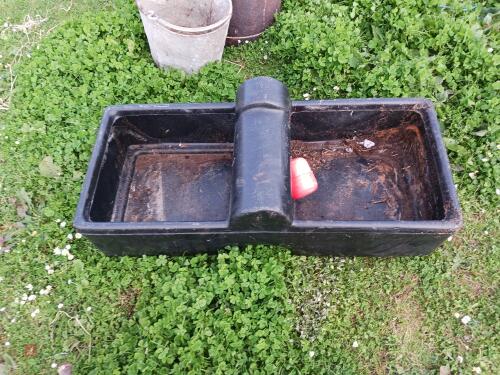 DOUBLE BLACK PLASTIC WATER TROUGH