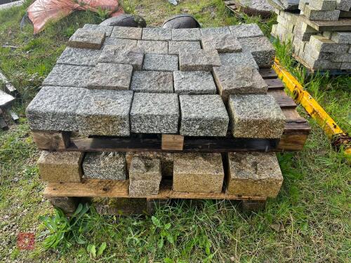 2 PALLETS OF GRANITE BLOCKS/SETS