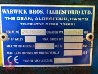 1996 WARWICK 6 TONNE TRAILER - 3