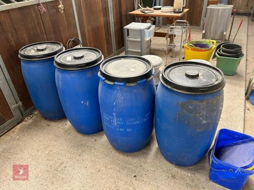 4 BLUE BARRELS