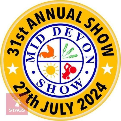 2 ADULT TICKETS FOR THE MID DEVON SHOW