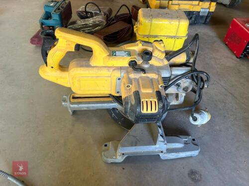 DEWALT 110 CHOPSAW AND STAND