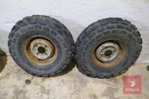 2 ATV TYRES (AS NEW)