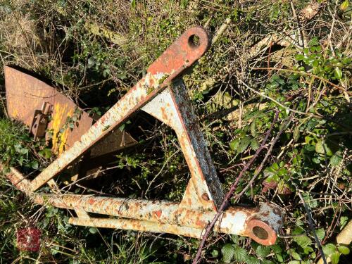 OLD TRACTOR BUCKET AND LOADER FRAME