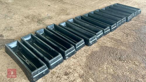 7 PLASTIC GROUND FEED TROUGHS