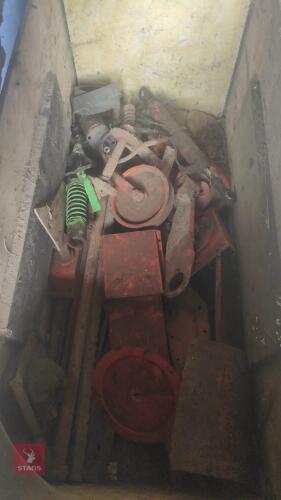 BOX OF USED DEUTZ FAHR COMBINE PARTS