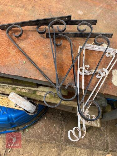 5 HANGING BASKET BRACKETS