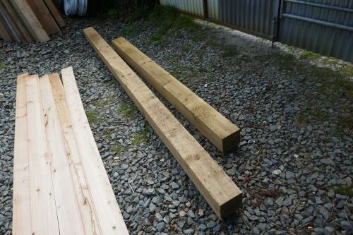 2 X 6'' X 6'' WOODEN POSTS