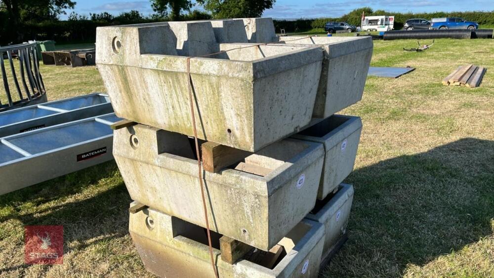 1 X 15 GALLON CONCRETE WATER TROUGH