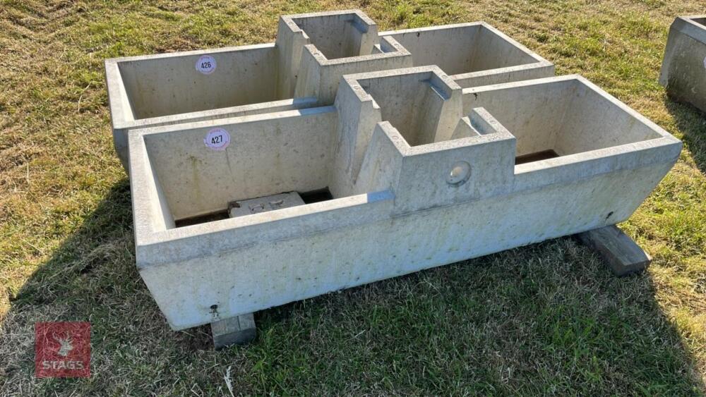 1 X 30 GALLON DOUBLE CONCRETE WATER TROUGH