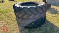 2 VREDESTEIN 520/70 R38 TRACTOR TYRES - 2