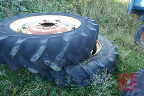 2 38" TRACTOR WHEELS & TYRES