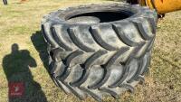 2 VREDESTEIN 520/70 R38 TRACTOR TYRES - 5