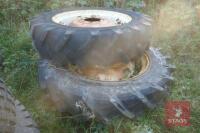 2 38" TRACTOR WHEELS & TYRES - 3