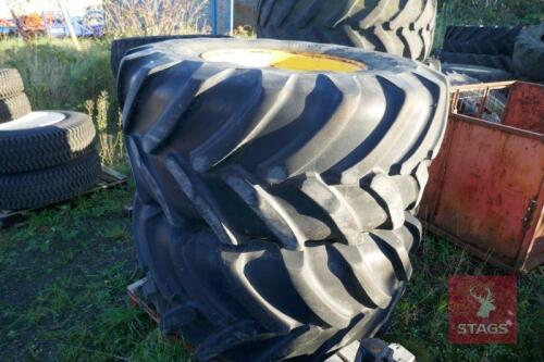 PAIR OF 580/70 R26 WHEELS & TYRES