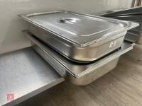 2 STAINLESS STEEL SERVING DISHES - 7