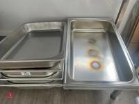 8 STAINLESS STEEL SERVING DISHES