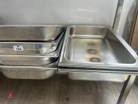 8 STAINLESS STEEL SERVING DISHES - 2