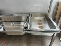 8 STAINLESS STEEL SERVING DISHES - 3