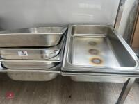 8 STAINLESS STEEL SERVING DISHES - 6