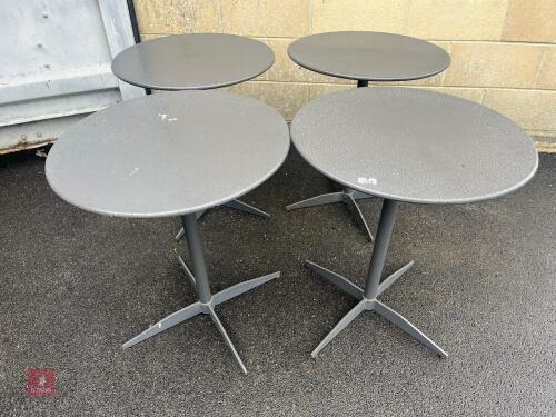 4 CIRCULAR METAL TABLES