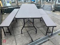 EXTERIOR DINING TABLE & BENCHES - 2