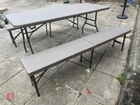 EXTERIOR DINING TABLE & BENCHES - 7