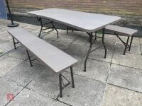 EXTERIOR DINING TABLE & BENCHES - 4