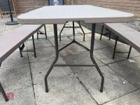 EXTERIOR DINING TABLE & BENCHES - 9