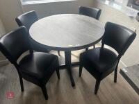 CIRCULAR DINING TABLE & 4 CHAIRS - 3