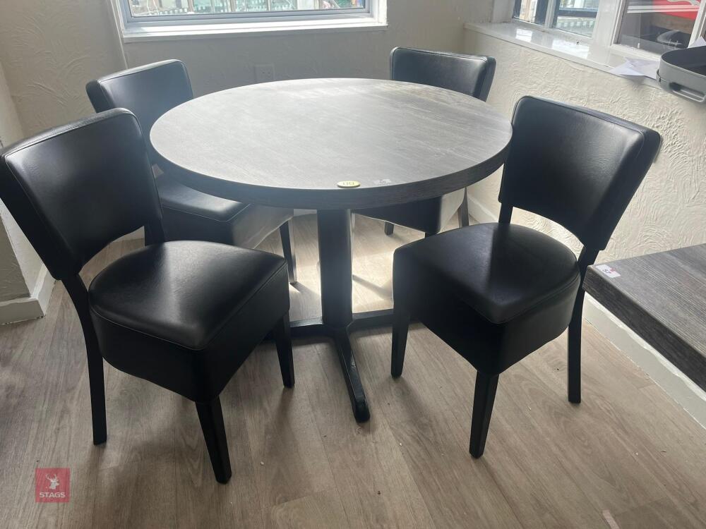 CIRCULAR DINING TABLE & 4 CHAIRS