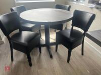 CIRCULAR DINING TABLE & 4 CHAIRS - 2