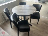 CIRCULAR DINING TABLE & 4 CHAIRS - 9